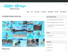 Tablet Screenshot of hiddenspringsswimclub.com